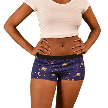 Women's Boyshorts in Cosmic Exploration